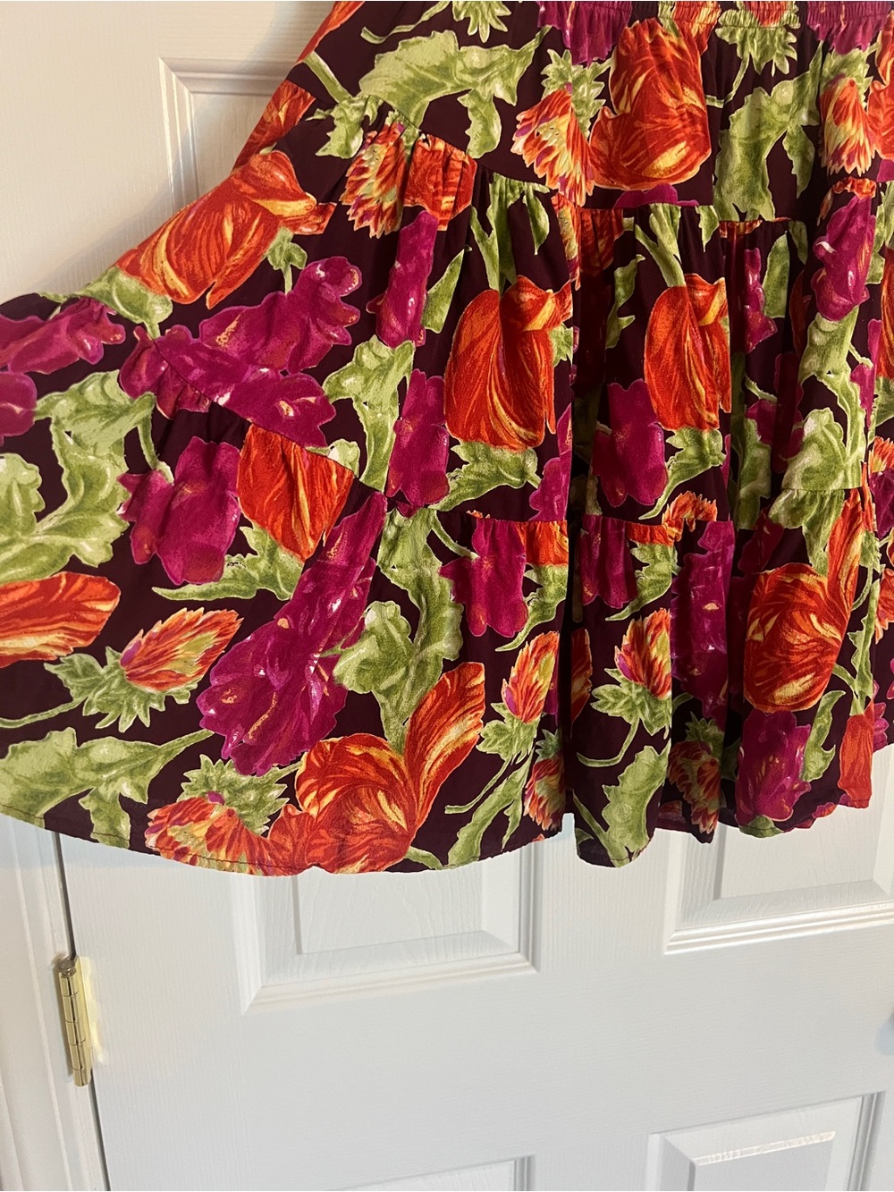 Floral Tiered Vintage 90’s Boho Peasant Skirt By Lace Lindo Size S - Picture 2 of 7